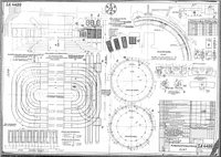 Konstruktionszeichnung der elektrischen Lokomotive E 95, Detailzeichnung Kompensationswicklung Elektromotor ELM 7, 1926.