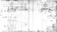 Konstruktionszeichnung Detailzeichnung Lenkgestellanordnung. 1926. Elektrische Lokomotive E95.
