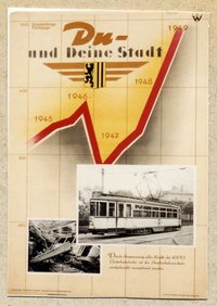 Plakat: Du und Deine Stadt. 1949. KWU Straßenbahn Dresden