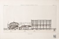 Entwurfszeichnung Motiv „Korbbogen“ zum Umbau des Dresdener Hauptbahnhofes Blatt 9, Professor Otto Warth Stuttgart, 1892