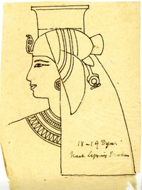 Detail einer ägyptischen Wandmalerei