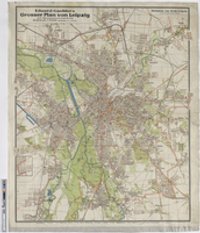 Stadtplan von Groß-Leipzig; Eduard Gaeblers Grosser Plan von Leipzig mit Strassenverzeichnis