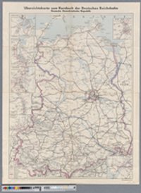 Übersichtskarte zum Kursbuch der Deutschen Reichsbahm (DDR)