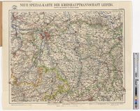 Neue Spezial-Karte der Kreishauptmannschaft Leipzig - 9. Auflage