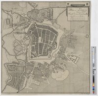 Plan von Leipzig der Stadt und denen Vorstaedten