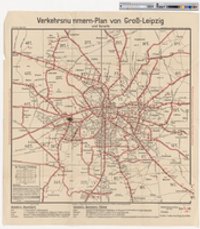 Verkehrsnummern-Plan von Groß-Leipzig und Vororte
