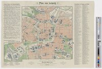Plan von Leipzig mit bildlicher Darstellung aller Sehenswürdigkeiten