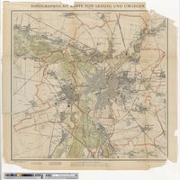 Topographische Karte von Leipzig und Umgegend