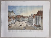 Ansicht des Marktplatzes zu Weißenfels, Mitte 19. Jahrhundert