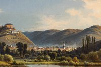 Helbig, Ernst: Ansicht von Schloß und Stadt Wernigerode vom Ochsenteich aus, um 1852