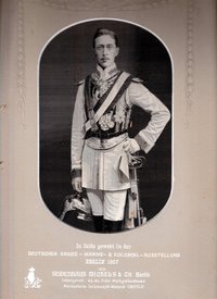 Porträt des Kronprinzen Wilhelm als Seidenwebbild, 1907