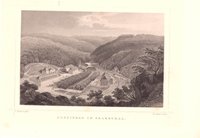 Alexisbad: Kurbad vom Klippenweg, 1854 (aus: Lange "Originalansichten")