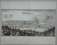 Bad Harzburg: Stadt von Südwesten, 1654 (aus: Merian "Braunschweig")