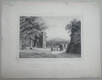 Bad Harzburg: Blick von Harzburg zum Brocken, 1833 (aus: Schroeder "Der Harz")