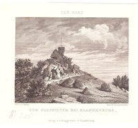 Blankenburg (Harz): Teufelsmauer mit Großvaterfelsen, um 1850