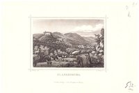 Blankenburg (Harz): Stadt und Schloß von Nordosten, um 1855 (aus: Brückner "Harz-Album")
