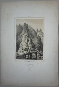 Bodetal: Rosstrappe vom Waldkater aus, 1838 (aus: Schroeder "Der Harz" N. F.)