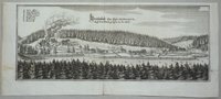 Braunlage: Hüttenwerk mit Ort von Nordwesten, 1654 (aus: Merian "Braunschweig")
