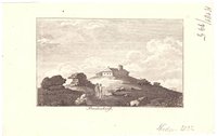 Brocken: Brockenhaus von Nordwesten, vor 1805 (Riepenhausen: Stammbuchblatt)