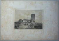Brocken: Brockenhaus mit Turm von Südosten, 1838 (aus: Schroeder "Harz-Album")