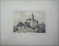 Falkenstein: Burg von Südosten, 1838 (aus: Schroeder "Der Harz")