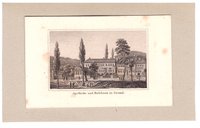Bad Grund: Apotheke und Badehaus, um 1860 (aus: sechs Ansichten)