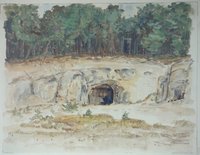Felsenhöhle am Regenstein, von Christian Hallbauer, 1926