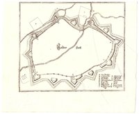 Halberstadt: Plan der Befestigungsanlagen, 1653 (aus: Merian "Niedersachsen")