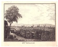 Halberstadt: Stadt vom Bullerberg, um 1850