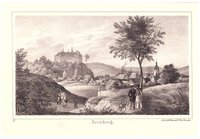 Herzberg am Harz: Schloss und Stadt von Süden, 1840 (aus: "Thüringen und der Harz")