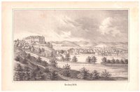 Herzberg am Harz: Schloss und Stadt von Süden, 1843-1845 (aus: Meinecke "Vaterländische Geschichten")