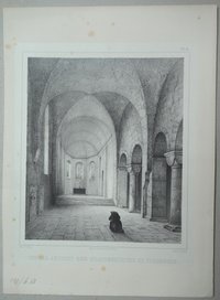 Ilsenburg: Inneres der Klosterkirche nach Osten, 1848 (aus: Brockhaus "Baukunst des Mittelalters")