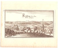 Kirchberg (Seesen): Dorf mit Rittergut , 1564 (aus: Merian "Braunschweig")