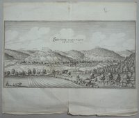 Bad Lauterberg: Stadt und Umgebung von Süden, 1654 (aus: Merian "Braunschweig")