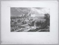 Quedlinburg: Schloßberg von Westen, 1829 (aus: Jennings "Scenery")