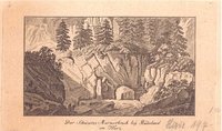 Rübeland, bei: Marmorbruch am Krockstein, um 1810 (Wiederhold: Stammbuchblatt)