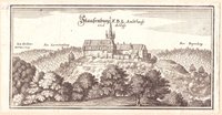Gittelde, bei: Stauffenburg, 1654 (aus: Merian "Braunschweig")