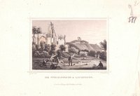 Stecklenberg: Stecklenburg und Lauenburg von Osten, 1855 (aus: Brückner "Harz-Album")