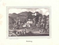 Stolberg (Harz): Stadt und Schloss von Osten, um 1860