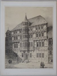 Stolberg (Harz): Alte Münze, 1848 (aus: Brockhaus "Baukunst des Mittelalters")