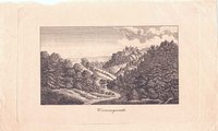 Wernigerode: Schloß und Stadt von Süden, um 1815 (Wiederhold: Stammbuchblatt)