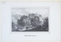 Wernigerode: Schloß vom Agnesberg aus östlicher Richtung, 1839 (aus: Pietzsch "Borussia")