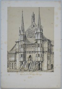 Wernigerode: Rathaus von der Marktseite, vor 1874