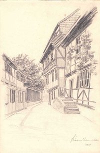 Der Teichdamm in Wernigerode, von Richard Schmidt, 1914