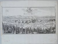 Walkenried: Ort und Kloster von Süden, 1654 (aus: Merian "Braunschweig")
