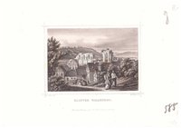 Walkenried: Ort und Klosterruine von Osten, um 1855 (aus: Brückner "Harz-Album")