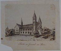 Stiftskirche Gernrode, gezeichnet von Breton, 19. August 1868