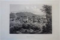 Walkenried: Ort und Klosterruine von Nordosten, um 1860