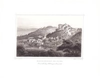 Blankenburg (Harz): Stadt und Schloss von Westen, 1854 (aus: Lange "Der Harz")