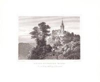 Falkenstein: Burg von Südosten, 1854 (aus: Lange "Der Harz")